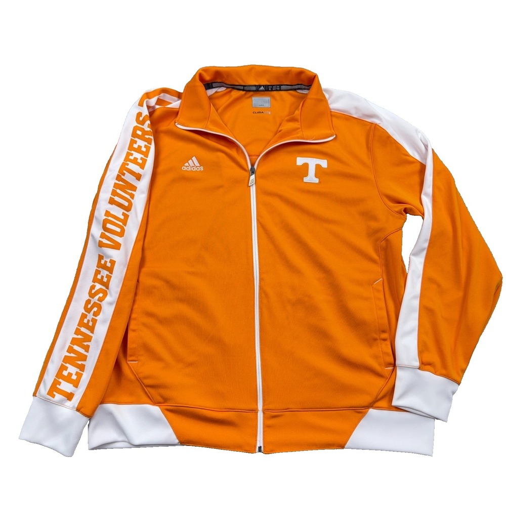 Tennessee Volunteers Jacket Men XL Orange White Warm Up Track Suit  Zip Vols